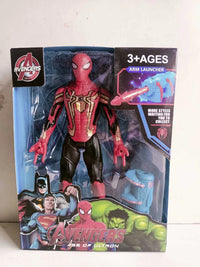 Pampam Toys Spider-Man Red Action Figure Toy with Arm Launcher & Web-Slinging Hands (Ages 3+)