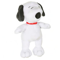 Pampam Snoopy Classic Plush Dog Toy, 23 cm Medium, White with Red Collar, Squeaker Toy