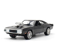 Pampam Toys 1:24 Exclusive Big Fast and Furious Dodge Charger Diecast Model Metal Pull-Back with Sound Light Opening Doors Kids Boys Gifts Toys Kids Classic Car-Multicolour (Fast & Furious Dodge 1:24)
