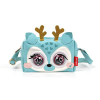 Little Winkling Elf Deer Purse | Interactive Sling Bag for Girls with Blinking Eyes & Music | Voice-Activated Kids' Crossbody Bag