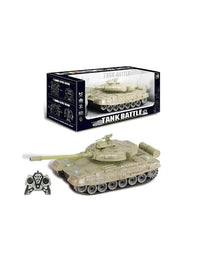 Pampam Toys Remote Control Tank Battle Toy, Military Tank Model with RC Controller, Desert Camouflage