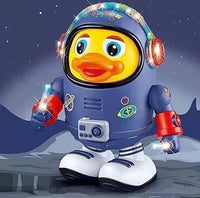 Pampam Toys Dancing Space Duck, Robot Figure with Lights and Sounds, Interactive Space-Themed Toy for Toddlers