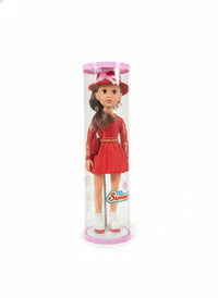 Pampam Toys Simran Doll, 60 cm Long, Red Dress with Hat