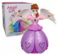 Angel Girl with Light and Music, Dancing Rotating Musical Fairy Princes Angel Doll Toy for Kids Angel Doll (Pack of 1)