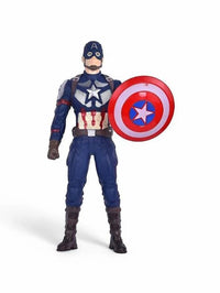 CPT America Hero Series Action Figure, CPT America with Shield, 30 cm, Superhero Toy for Kids