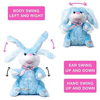 PamPam Musical Dancing and Singing Plush Rabbit Soft Toy, Blue, 24 cm