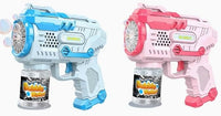Pampam Toys 15-Holes Electric Bubble Gun Maker with Lights & Bubble Solution Bottle (Ages 3+)