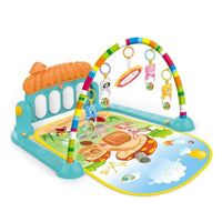 Baby Play Gym Mat with Piano, Musical Activity Centre, Rainbow Arch and Hanging Toys