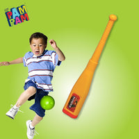 Pampam Toy Automatic Plastic Pitcher Game, Unbreakable, Includes 1 Bat, 3 Balls (Multicolor)