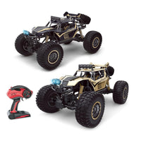 Pampam Toys 1:8 Scale RC Rock Crawler, 2.4GHz 4WD Off-Road Vehicle, Die-Cast Metal Body, Rechargeable 7.4V Battery, for Kids and Adults