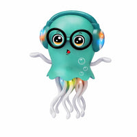 Dancing Jellyfish Musical Toy for Kids | Bump & Go Action with LED Lights & Twisting Tentacles | Interactive Octapus Crawling Toys for Babies & Toddlers (Jelly Fish)