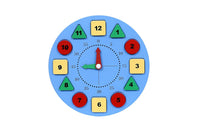 Pampam Time Learning Clock for Kids, Educational Toy with Shape and Colour Recognition, 17.5 x 17.5 cm, Age 3+