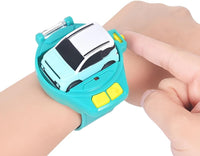 Pamapm Toys Mini Watch Car Toy, USB Rechargeable Remote Control Wrist Racing Watch for Kids, One Watch Controller with One Metal SUV Car, Multicolor