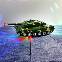 Plastic Automatic 2-in-1 Deformation Army Tank Toy with Lights, Music, and Bump Function, 3 Years and Above, Multicolour