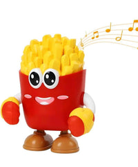 Dancing French Fries Toy with Music, Electric Interactive Robot, 360° Rotating, Kid-Safe, 16CM, for Kids