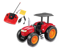 Pampam Toy Black Remote Control | Rechargeable Farm Tractor with Trailer 1/24 Scale 2.4Ghz RC Construction Truck with Light Electronic Farmer Tractor Toy for Kids Boys & Girls (Color as per Stock)