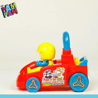 PAMPAM Push N Go Cart Vehicle Pull Along Duarble Toy for Kids (Multicolor, Pack of: 1)