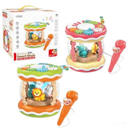 PamPam 2-in-1 Animal Smart Drum with Microphone, Musical Toy with Lights and Sounds, Ages 3+