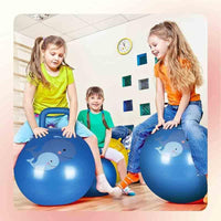 Pampam Toys Jumping Ball for Kids, 55 CM, Rubber, with Air Pump, Bouncy Hopping Toy for Children, Toddlers and Adults, Pink