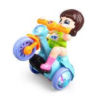 360 Degree Rotating Stunt Electric Tricycle Toy for Kids with Light and Sound 3D Bicycle Musical Stunt Cycle Kids Toy with Light Effects Tricycle (Multicolor)
