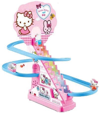 Pampam Toys Hello Kitty Musical Spiral Slide & Climb Track Toy with Lights, Sound & Character Figures (Ages 3+)
