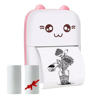 Pampam Toys Mini Portable Thermal Printer – Bluetooth Pocket Printer for Kids & Adults, 57mm Inkless Photo & with (1 Roll + 1 Extra Roll) Prints B&W Notes & Stickers (Assorted) with 1 Year Warranty