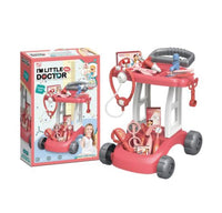 I'm Little Doctor DIY Trolley Playset, Medical Cart with Accessories, Pretend Play Toy, Role Play Set