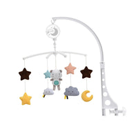 Pampam Toys Baby Crib Mobile with Bear, Stars, Clouds and Moon, Nursery Decor Sensory Toy, Bed Bells for Pushchair, Crib and Pram