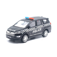 Toy Fire Ladder Truck and Police Car Set, Yellow and Grey