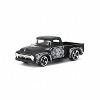 Pampam Toys Custom 1956 Ford Pickup Truck, Black with Skull Design, Die-Cast Model