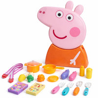 Peppa Pig Kitchen Playset–Official Licensed Pretend Play Cooking Toy with 20+ Accessories–Complete Interactive Kitchen Set with Accessories|Official Licensed Toy for Kids(Ages 3+)