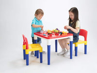 Pampam 2  in 1 Block Table and 2 Chair Set, Multicolour