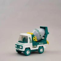 Pampam Toys Cement Mixer Friction Toy Truck, Green and White, Ages 2-5 Years
