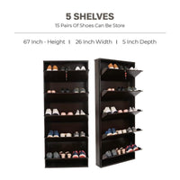 PamPam m Metal Wall Mount Shoe Racks (5 Shevles)