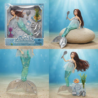 Pampam Toys Manku The Legend of The Blue Sea Mermaid Princess Doll, Glitter Tail with Accessories, Age 3+