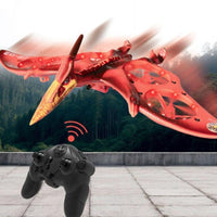 Pampam Toys Dragon Remote Control Airplane, 2.4G EPP Foam Pterodactyl RC Glider with 6-Axis Gyro, Stunt Roll & 360 Flip Fighter Jet for Kids
