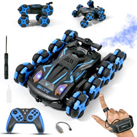 Gesture Sensing Stunt Rc Cars, 8Wd Rechargeable Racing Drift Double-Sided Car, Hand Remote Control Crawler Toy for Boys 8 9 10 11 12 Year Old, Birthday Party Gifts for Kids - Multicolor
