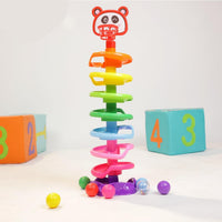 Pampam Ball Spiral Tower, 7-Level Rainbow Stacking Toy, Educational Activity Centre for Toddlers 1-5 Years