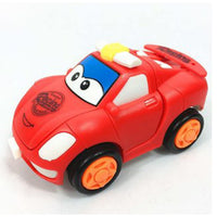 PamPam Push and Go Cartoon Car Toy, Friction Powered, Multicolor