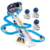 Pampam Toys Space Travel Musical Spiral Slide & Climb Track Toy with Astronaut Figures, Lights and Sound (Ages 3+)