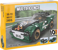 Pampam Toys Bricks Racing Multificence Block Kit 31015, 195+ Pieces, 10 Modals of Car DIY 6+ Age Kids Game, Intelligent, Learning, Educational Toy