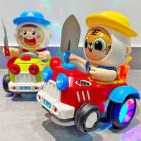 Pampam Toys Farm Tractor Set, Battery Operated, Light-Up Wheels