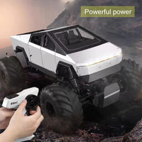 Pampam Toys Large Tesla Remote Control Car, 2.4GHz 4WD RC Truck with Metal Shell, All Terrain Off Road Monster Truck with Headlights, 1 Battery Included for Adults