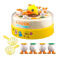 Pampam Duck and Friends Interactive Rotating Board Game, Electric Jumping Duck Toy, Educational Baby Development Game