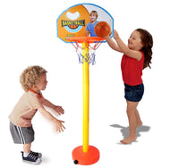 Pampam Toys2-in-1 Kids Basketball Set with Adjustable Stand, Indoor and Outdoor