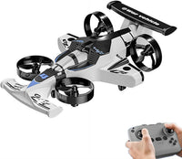 2-in-1 RC Drone & Stunt Car for Kids | Land and Air 360° Flying Car with 2.4GHz Remote Control, 4WD Drift Wheels, 3 Speed Modes & High-Speed Stunt Vehicle (Multicolor)