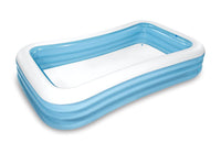 Swim Center Family Inflatable Rectangular Pool Collection – Blue & White