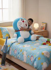 Pampam Toys Doraemon Giant Plush Toy, Extra Large Soft Teddy, Blue and White