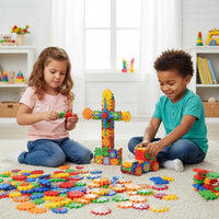 Pampam Toys Building Block Kit Gear Box, Educational Toy for Kids 3+ Years, Interlocking Plastic Blocks, Creative Game, Multicolor