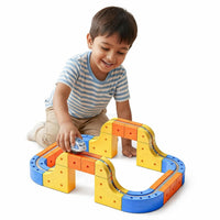 Magnetic Train Track Set for Kids (30 Pieces) – 3D Flexible Magnetic Monorail with Motorized Train | DIY Gravity Defying Race Track Toy | STEM Learning Educational Gift for Boys & Girls Age 3+ Years